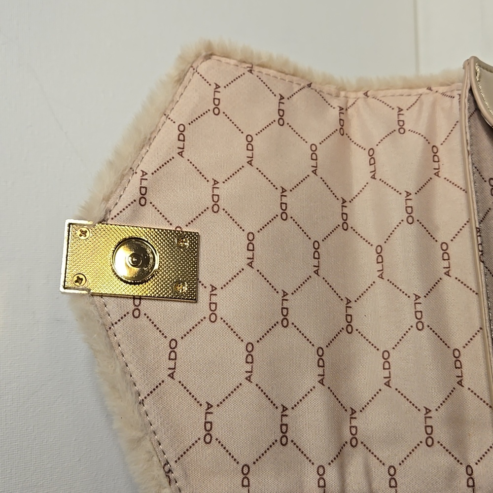 Mini Aldo Sherpa Bag with top handle and adjustable crossbody or shoulder strap - Picture 3 of 5